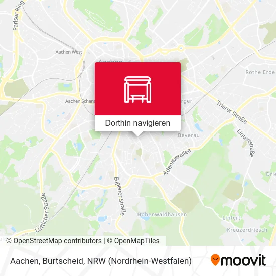 Aachen, Burtscheid Karte