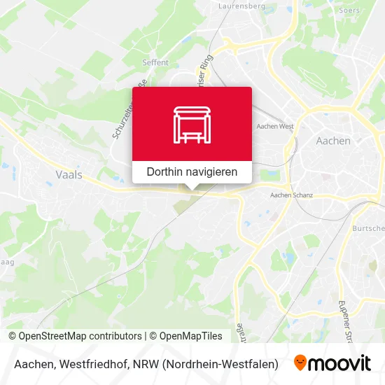 Aachen, Westfriedhof Karte