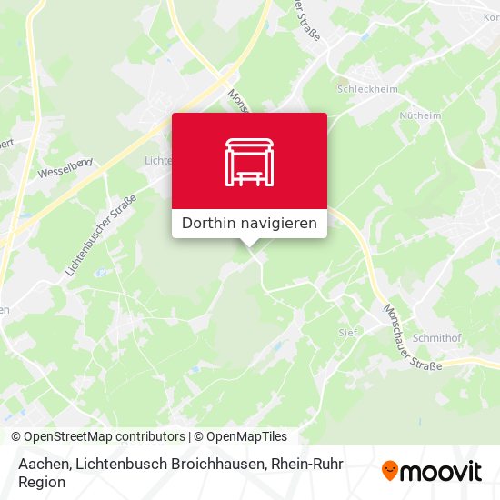 Aachen, Lichtenbusch Broichhausen Karte