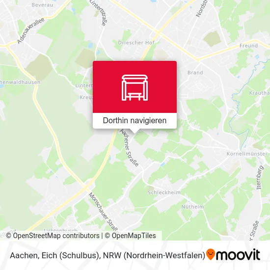 Aachen, Eich (Schulbus) Karte