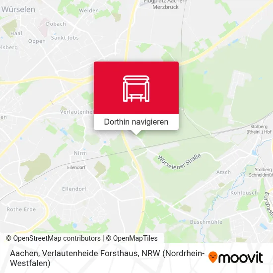 Aachen, Verlautenheide Forsthaus Karte