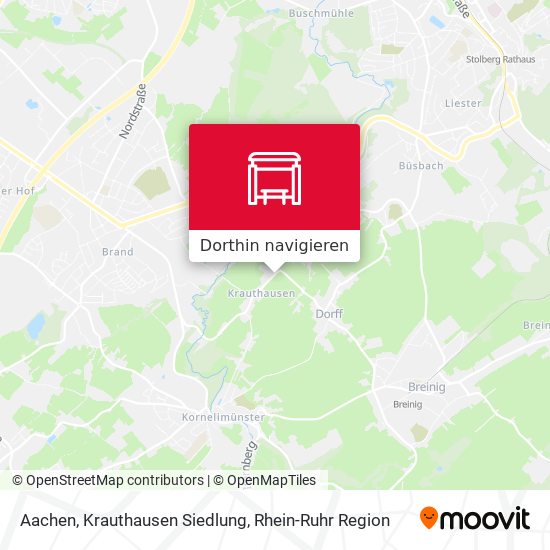 Aachen, Krauthausen Siedlung Karte
