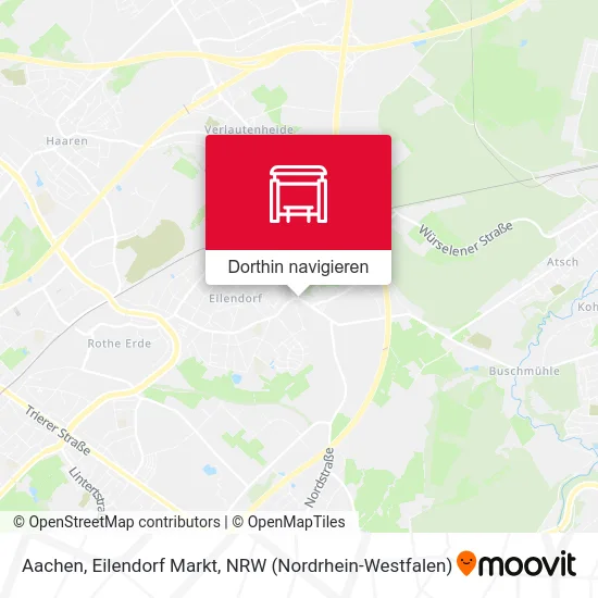 Aachen, Eilendorf Markt Karte