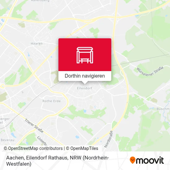 Aachen, Eilendorf Rathaus Karte