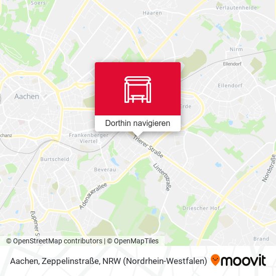 Aachen, Zeppelinstraße Karte