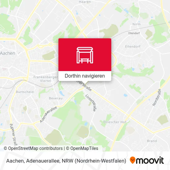 Aachen, Adenauerallee Karte