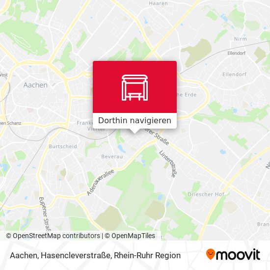 Aachen, Hasencleverstraße Karte