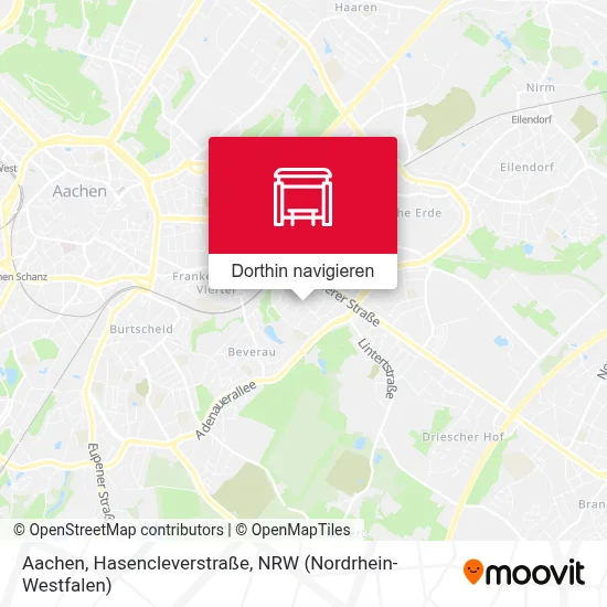 Aachen, Hasencleverstraße Karte
