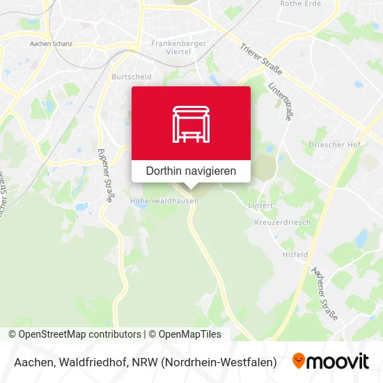 Aachen, Waldfriedhof Karte