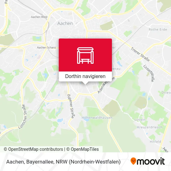 Aachen, Bayernallee Karte