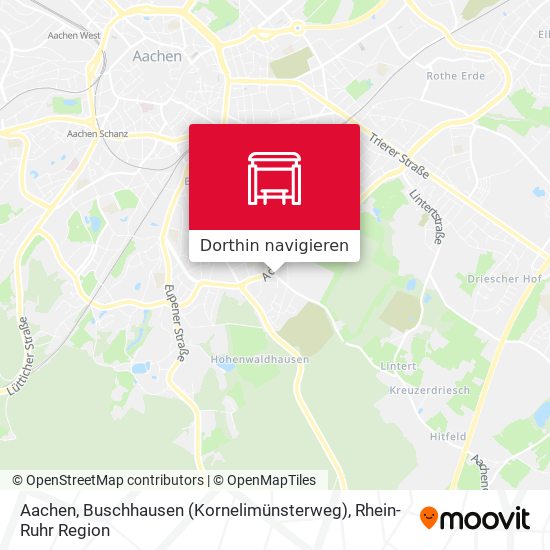 Aachen, Buschhausen (Kornelimünsterweg) Karte