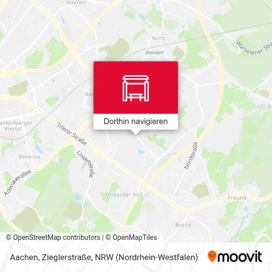 Aachen, Zieglerstraße Karte