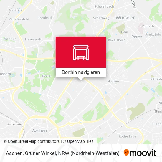 Aachen, Grüner Winkel Karte