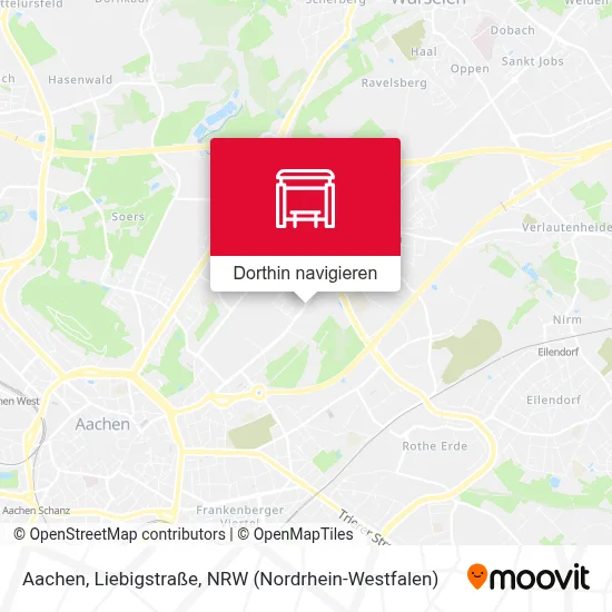 Aachen, Liebigstraße Karte