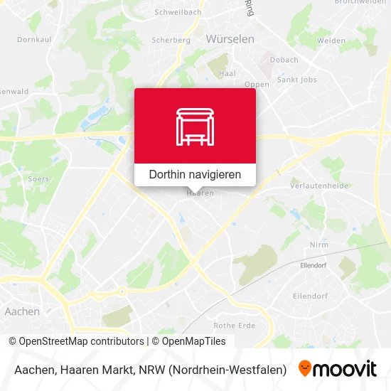 Aachen, Haaren Markt Karte