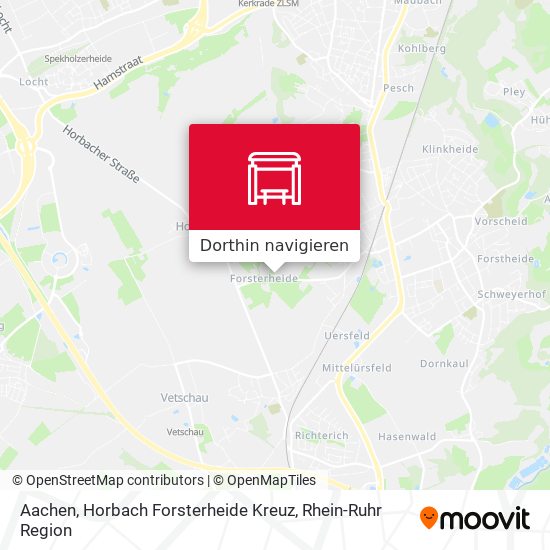 Aachen, Horbach Forsterheide Kreuz Karte