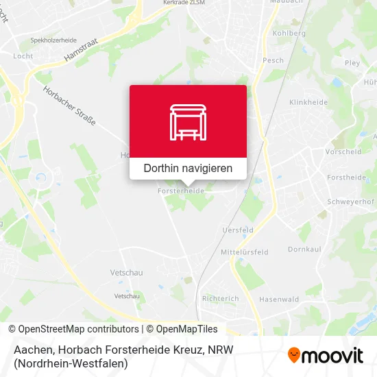 Aachen, Horbach Forsterheide Kreuz Karte