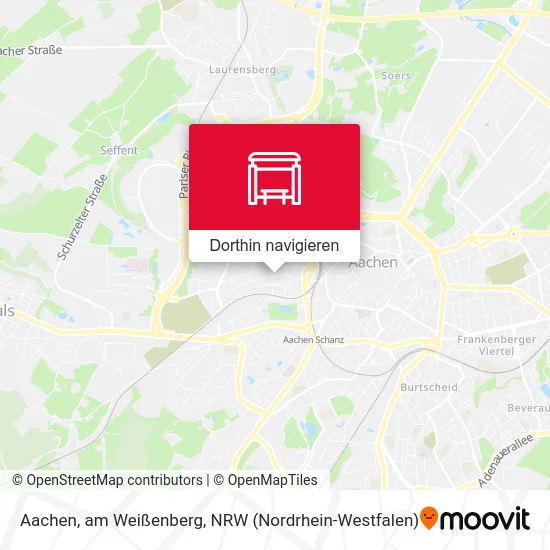 Aachen, am Weißenberg Karte