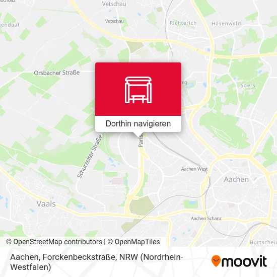 Aachen, Forckenbeckstraße Karte
