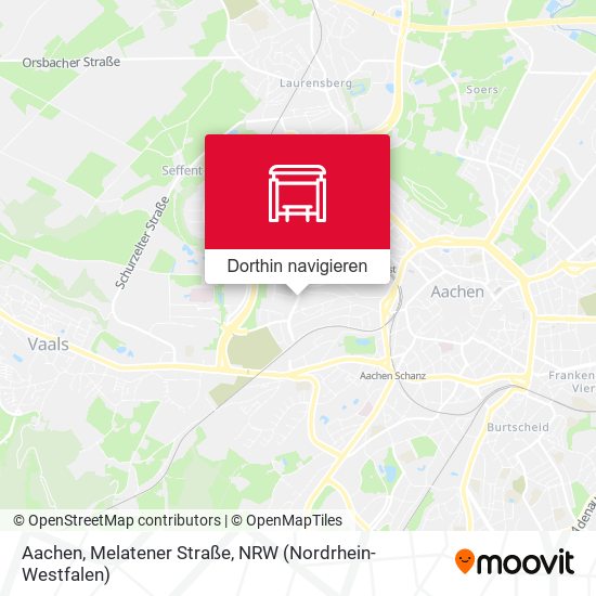 Aachen, Melatener Straße Karte