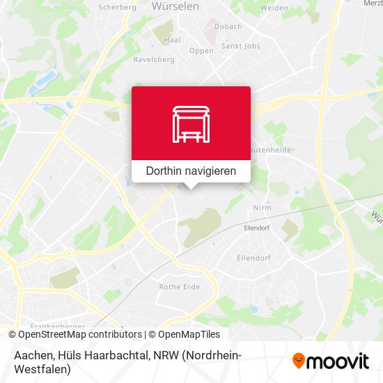 Aachen, Hüls Haarbachtal Karte