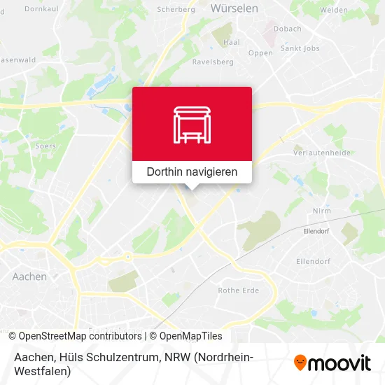 Aachen, Hüls Schulzentrum Karte