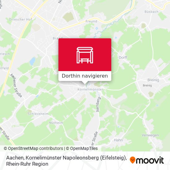 Aachen, Kornelimünster Napoleonsberg (Eifelsteig) Karte