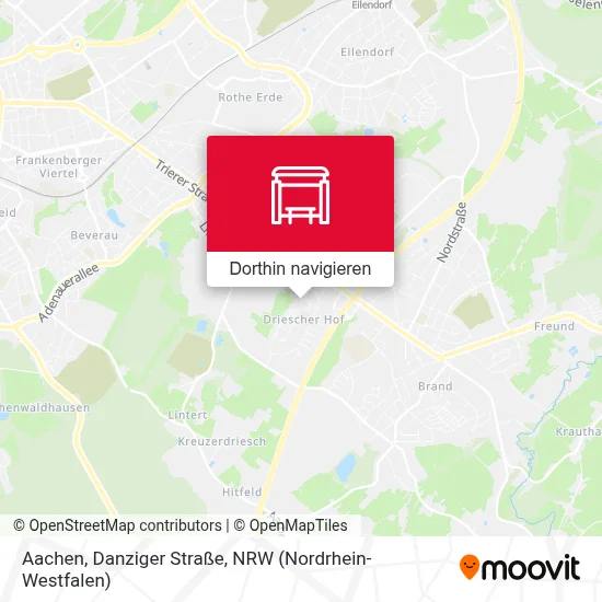 Aachen, Danziger Straße Karte