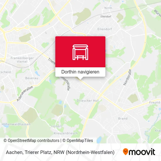 Aachen, Trierer Platz Karte