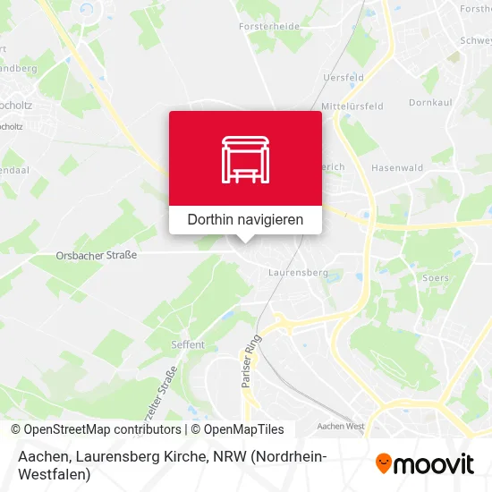 Aachen, Laurensberg Kirche Karte