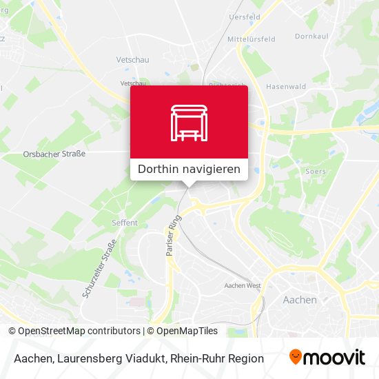 Aachen, Laurensberg Viadukt Karte