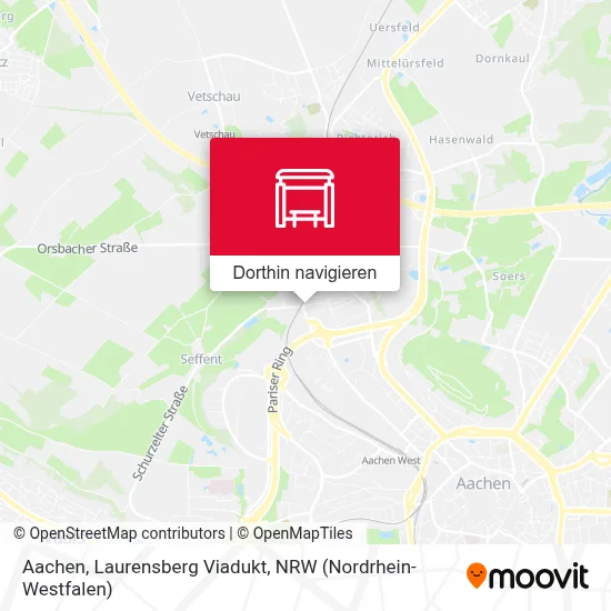 Aachen, Laurensberg Viadukt Karte