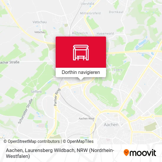 Aachen, Laurensberg Wildbach Karte