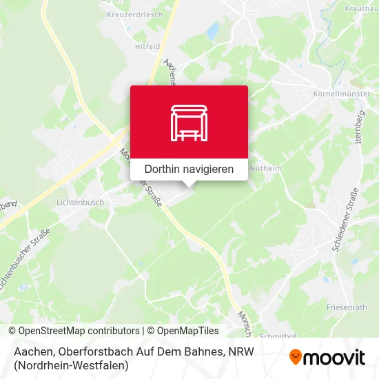 Aachen, Oberforstbach Auf Dem Bahnes Karte