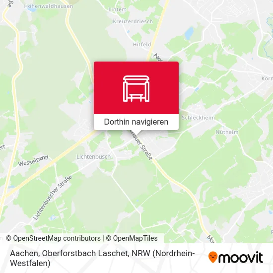 Aachen, Oberforstbach Laschet Karte