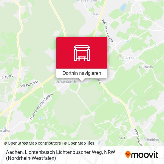 Aachen, Lichtenbusch Lichtenbuscher Weg Karte