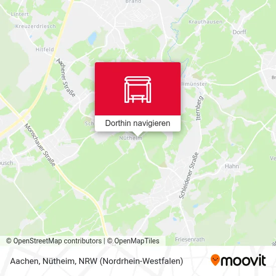 Aachen, Nütheim Karte