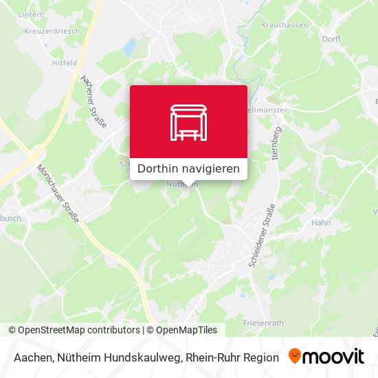 Aachen, Nütheim Hundskaulweg Karte