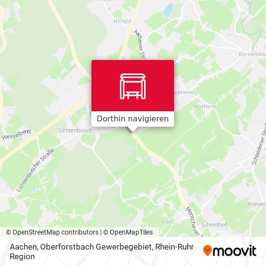 Aachen, Oberforstbach Gewerbegebiet Karte