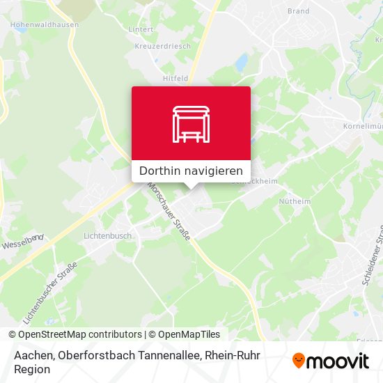 Aachen, Oberforstbach Tannenallee Karte