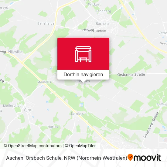 Aachen, Orsbach Schule Karte