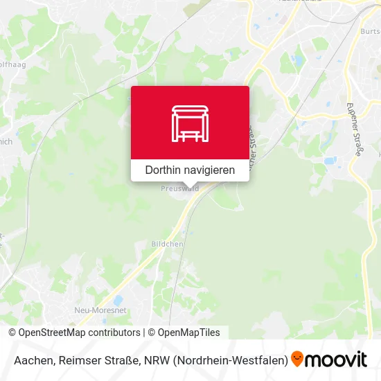 Aachen, Reimser Straße Karte