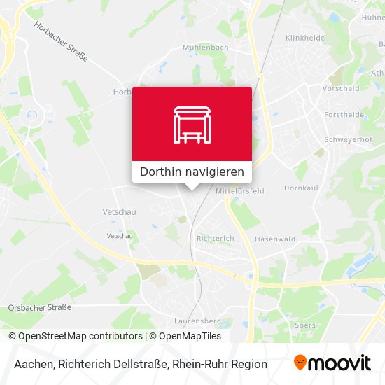 Aachen, Richterich Dellstraße Karte