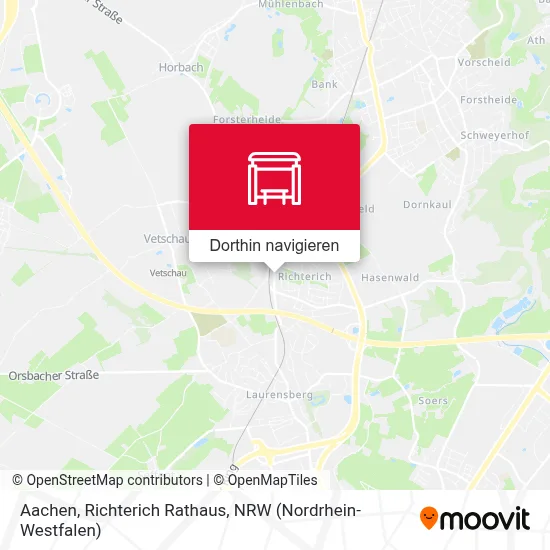 Aachen, Richterich Rathaus Karte
