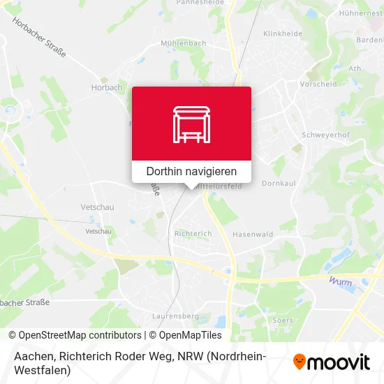 Aachen, Richterich Roder Weg Karte