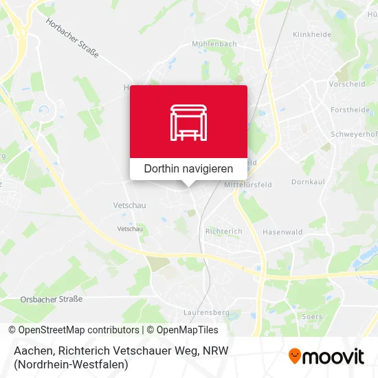 Aachen, Richterich Vetschauer Weg Karte