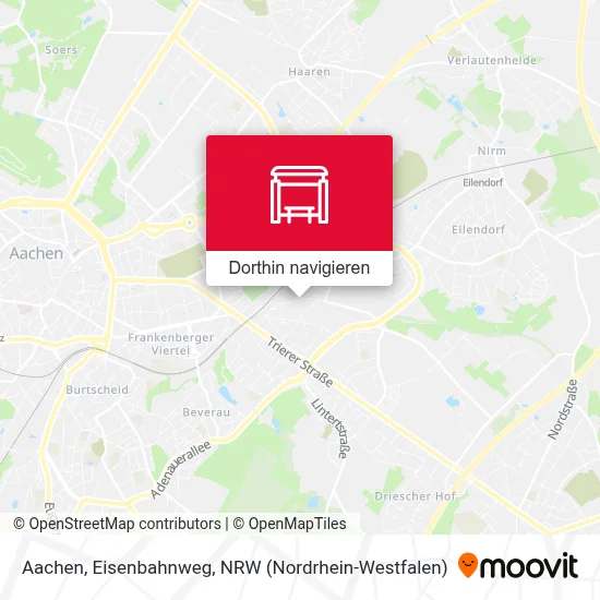 Aachen, Eisenbahnweg Karte