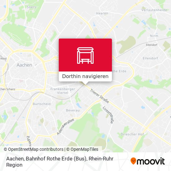 Aachen, Bahnhof Rothe Erde (Bus) Karte