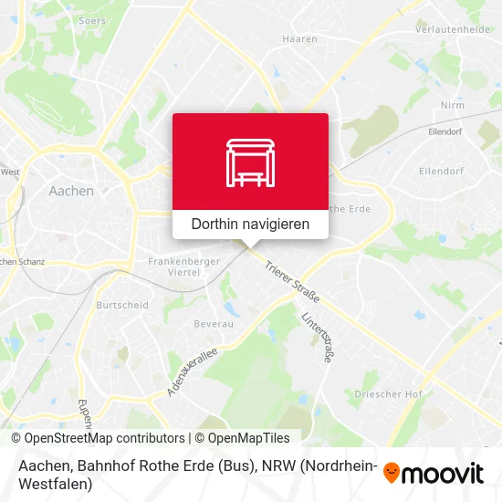 Aachen, Bahnhof Rothe Erde (Bus) Karte