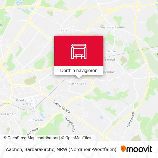 Aachen, Barbarakirche Karte